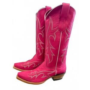 NEW FERRINI women's scarlett v-toe cowgirl boots in pink